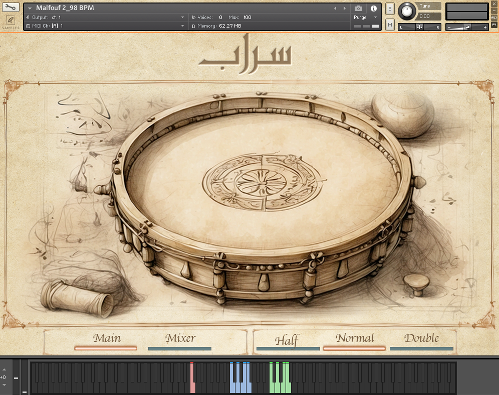 SARAB Middle Eastern Percussion Loops interface detail